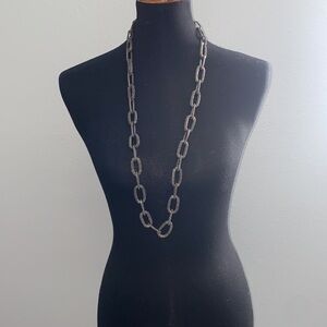 Chunky Chain link necklace dark metal Express
